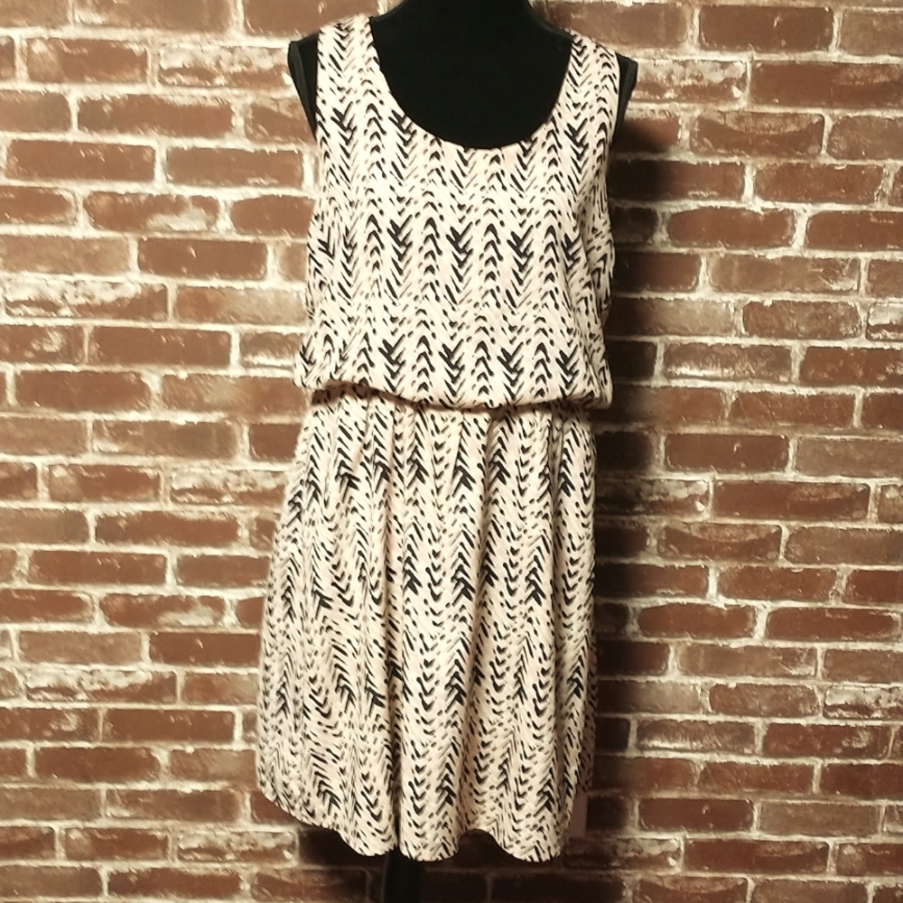 Sleeveless Pink/Black Dress